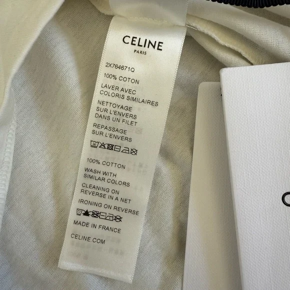 NWT Authentic CELINE Loose T-SHIRT in Cotton Jersey - Picture 6 of 6